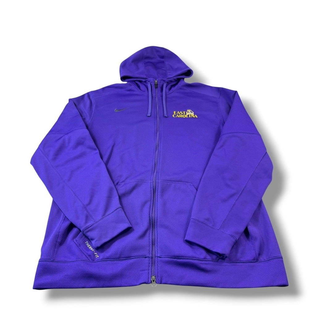 Nike ThermaFit East Carolina University Pirates Team Issued Full Zip Jacket 2XLT